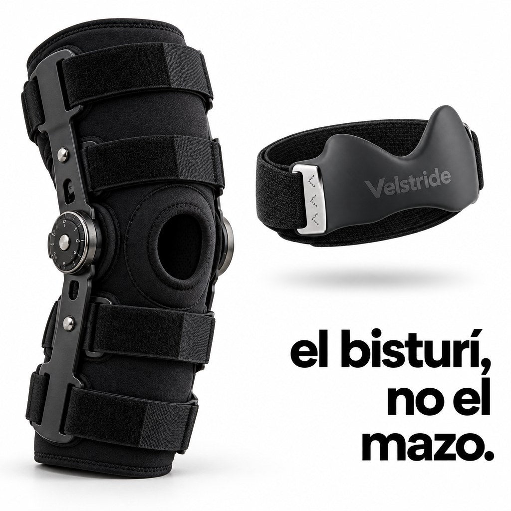 Rodillera ortopédica contra Velstride: el bisturí, no el mazo